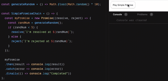 Simple chaining in Promise when it's rejected