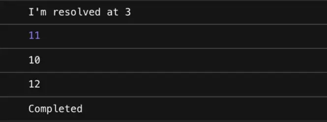 Output of question 2 when myPromise resolves